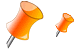 Orange pin icons