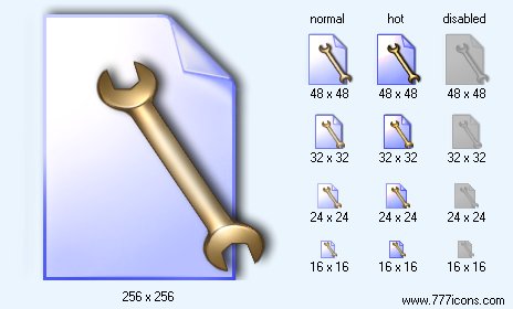 Page Options with Shadow Icon Images