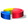 Pie Chart with Shadow icon