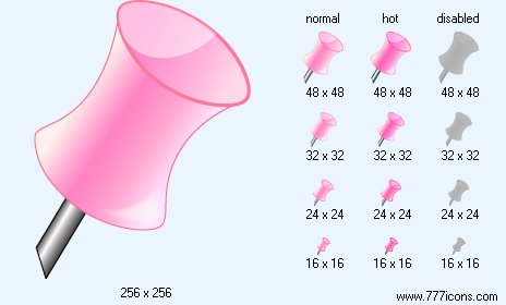 Pink Pin Icon Images