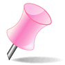 Pink Pin with Shadow icon