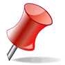 Red Pin with Shadow icon