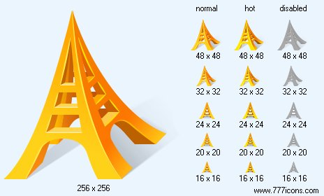 Tower Model with Shadow Icon Images