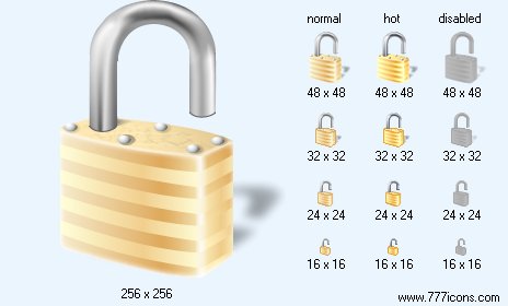 Unlock with Shadow Icon Images