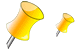 Yellow pin icons