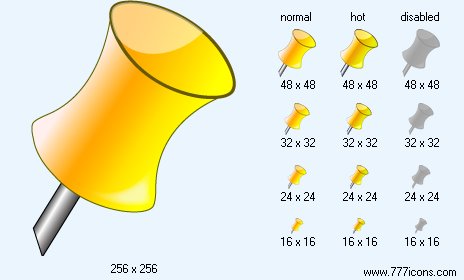 Yellow Pin Icon Images