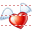 Flying heart icon