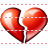Broken heart icon