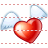 Flying heart icon