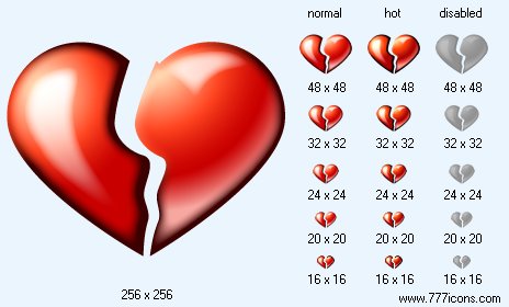 Broken Heart Icon Images