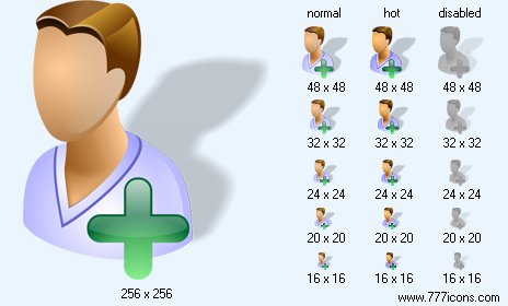 Add Patient with Shadow Icon Images