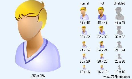 Adult Patient-Boy Icon Images