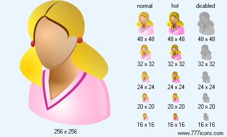 Adult Patient-Girl Icon Images