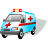 Ambulance Car with Shadow icon