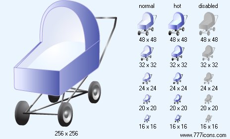 Baby Carriage Icon Images