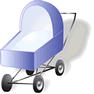 Baby Carriage with Shadow icon