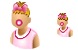 Baby girl icons