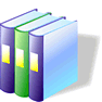 Book Library with Shadow icon
