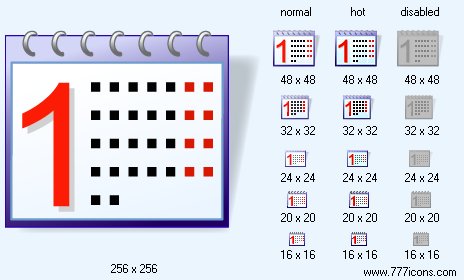 Calendar with Shadow Icon Images