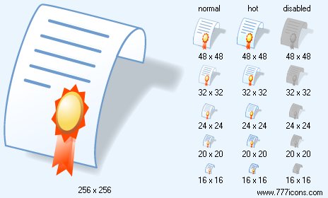 Certificate with Shadow Icon Images