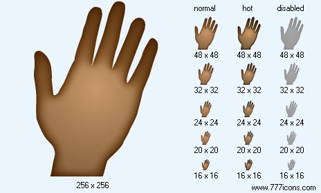 Dark Hand Icon Images