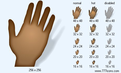 Dark Hand with Shadow Icon Images