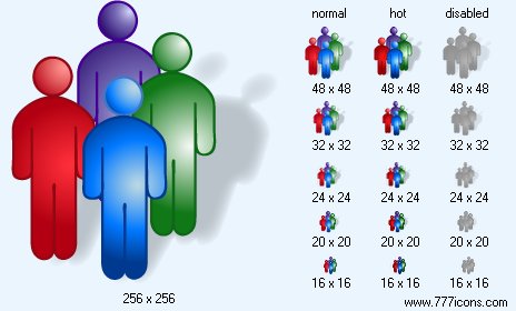 Demography with Shadow Icon Images