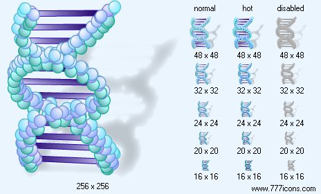 DNA with Shadow Icon Images