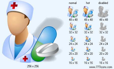 Druggist with Shadow Icon Images