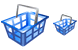 Empty basket icons