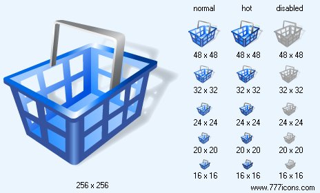 Empty Basket with Shadow Icon Images