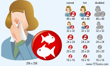 Fish  Allergy Icon Images