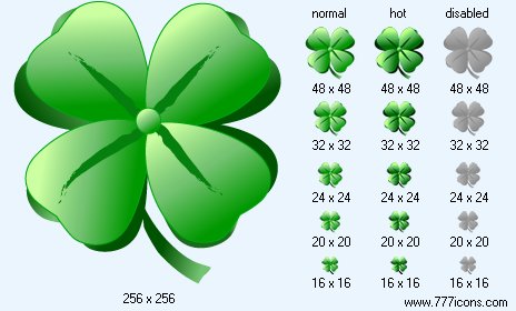 Four-Leafed Clover Icon Images