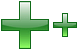 Green cross icons