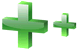 Green cross 3d icons