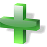 Green Cross 3D with Shadow icon