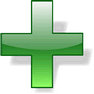 Green Cross with Shadow icon