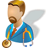 Head Physician with Shadow icon