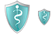 Health care shield icons