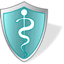 Health Care Shield with Shadow icon