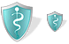 Health care shield SH icons