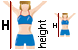 Height icons