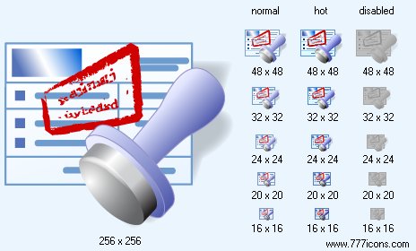 Medical Invoice Paid with Shadow Icon Images