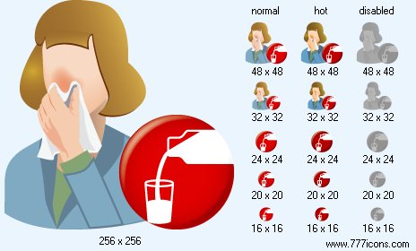 Milk Allergy Icon Images