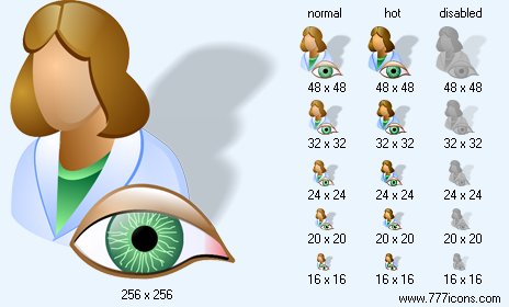 Optometrist with Shadow Icon Images