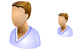 Patient-man icons