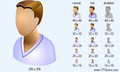 Patient-Man Icon Images