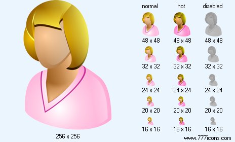 Patient-Woman Icon Images