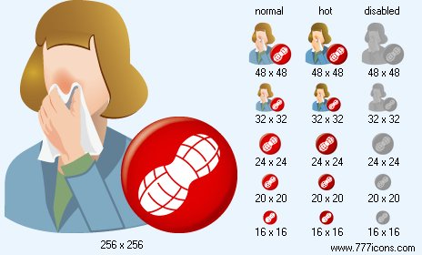 Peanut Allergy Icon Images