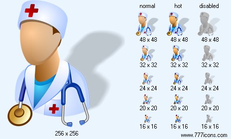 Physician with Shadow Icon Images